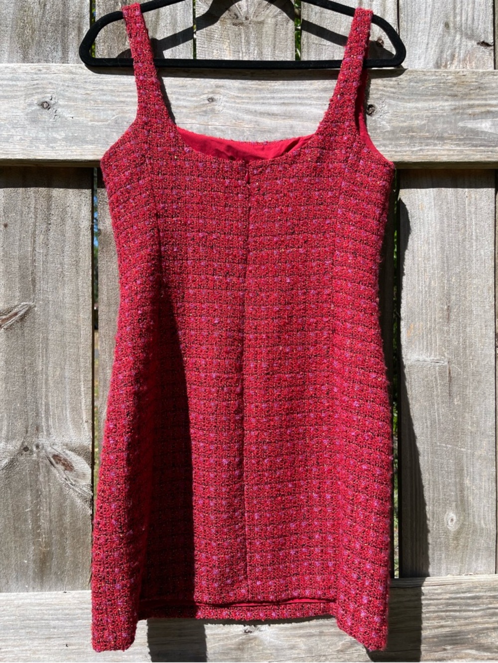 Amanda Uprichard Red Tweed Mini Dress - Picture 6 of 10